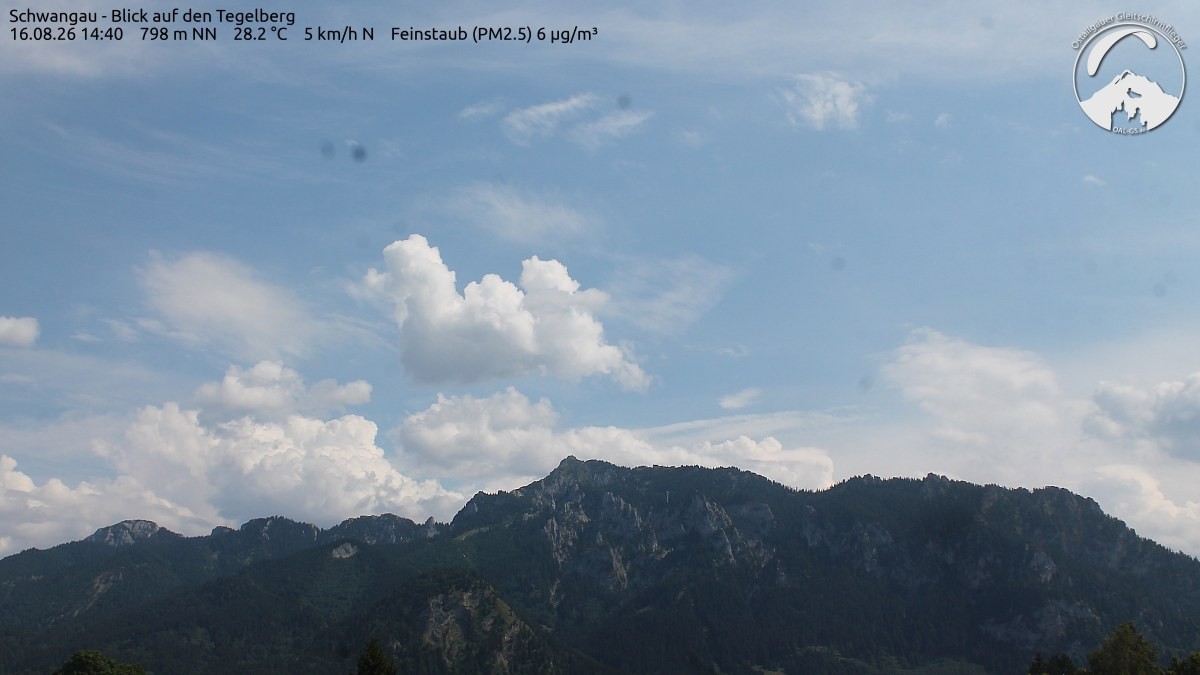 Archiv Foto Webcam Schwangau: Tegelberg-Blick