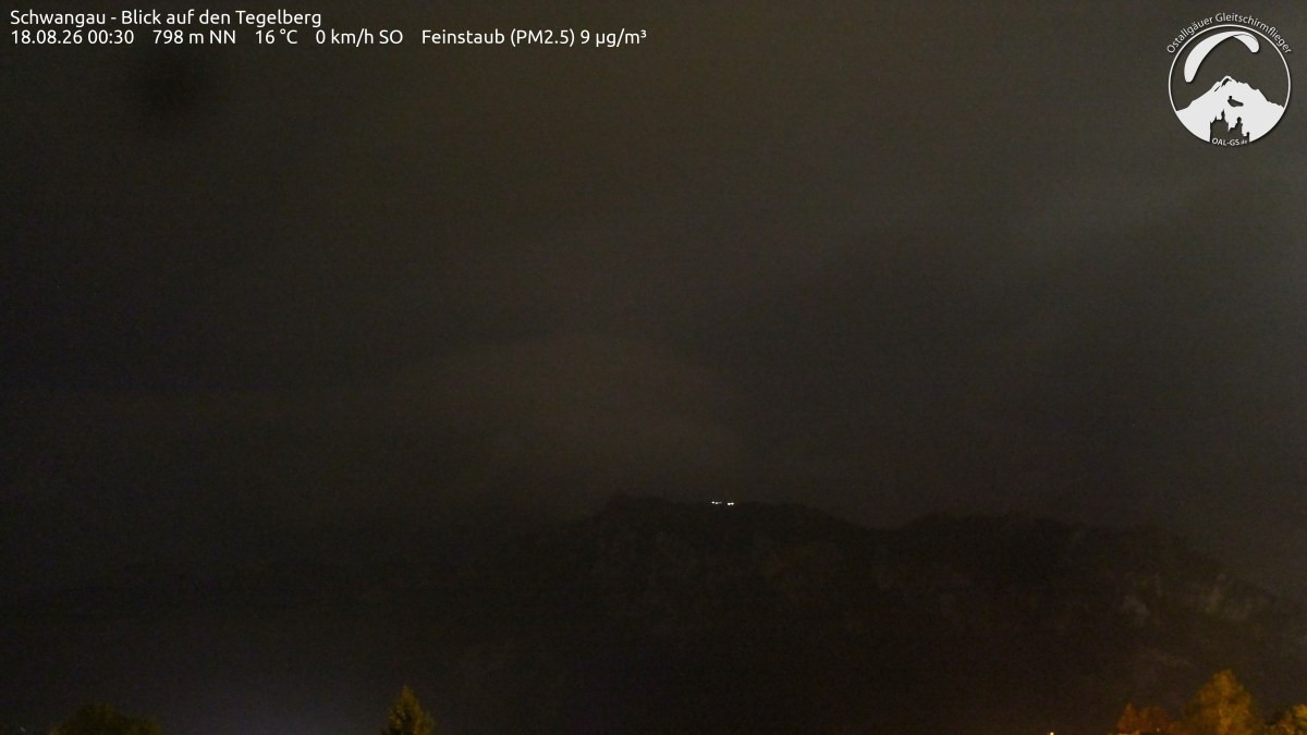 Archiv Foto Webcam Schwangau: Tegelberg-Blick