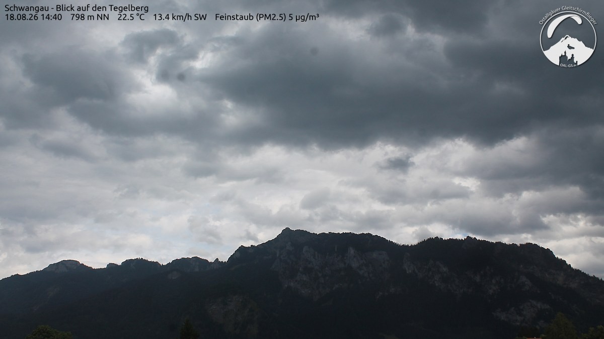 Archiv Foto Webcam Schwangau: Tegelberg-Blick