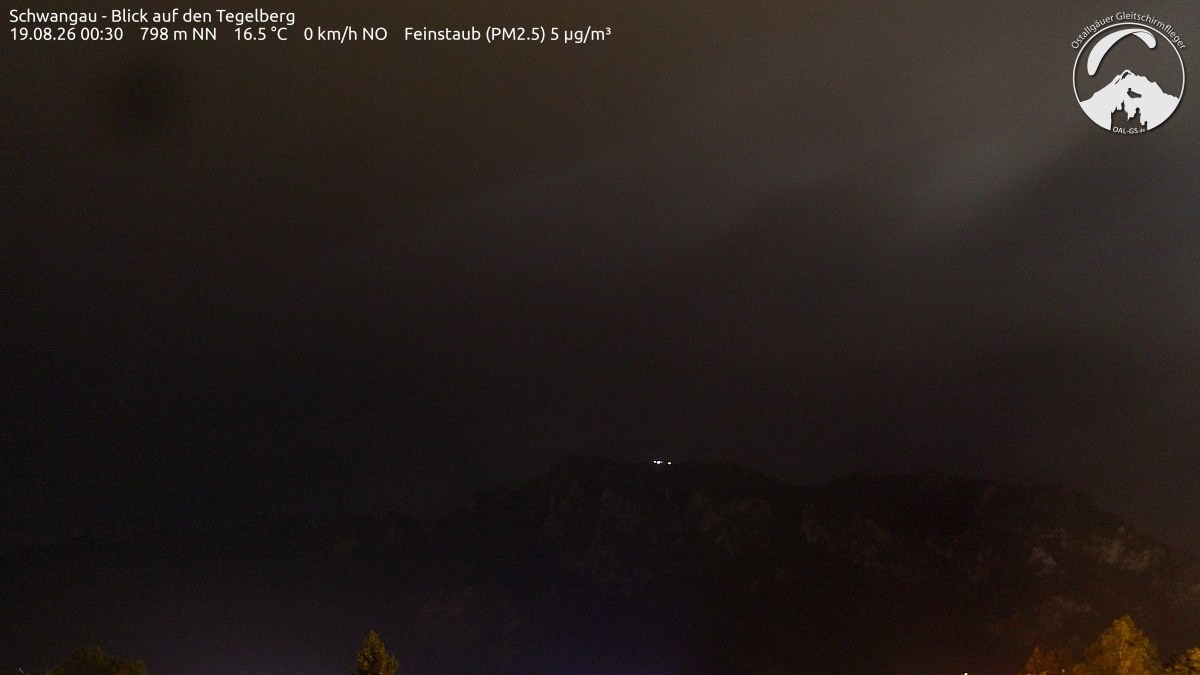Archiv Foto Webcam Schwangau: Tegelberg-Blick