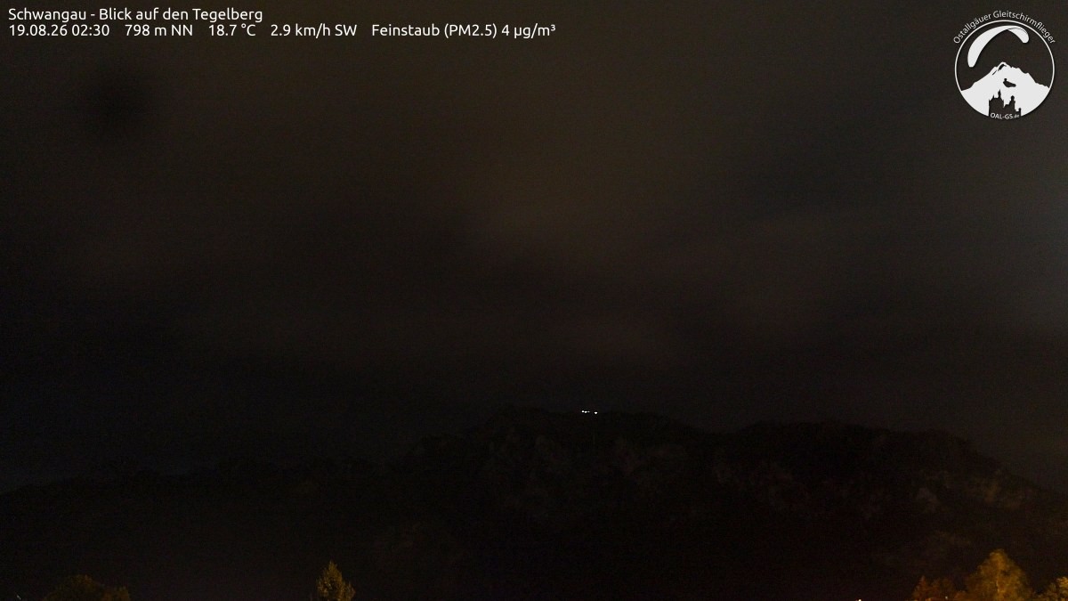 Archiv Foto Webcam Schwangau: Tegelberg-Blick