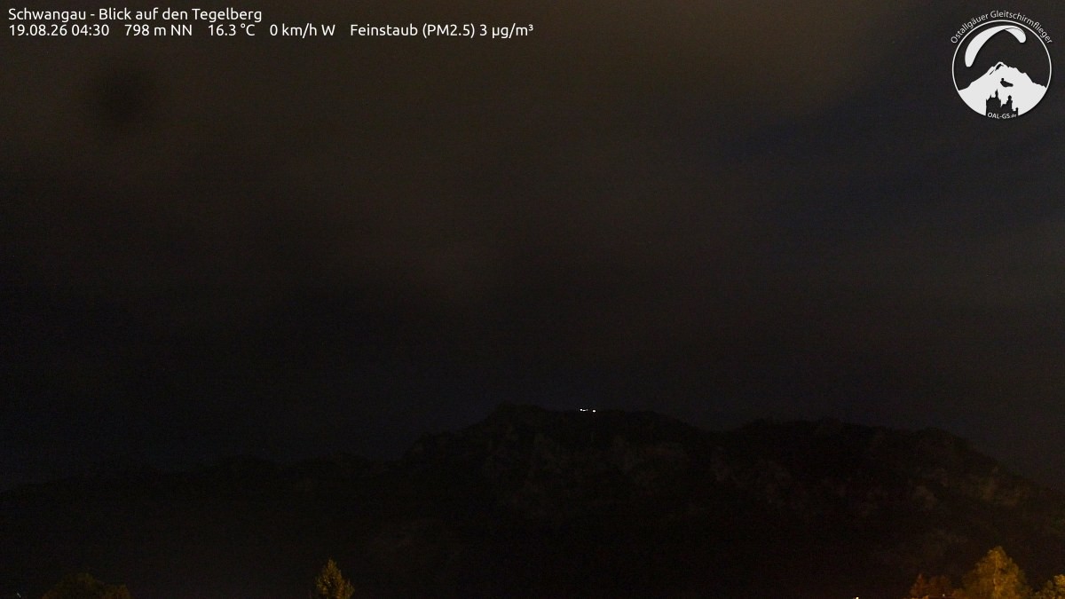 Archiv Foto Webcam Schwangau: Tegelberg-Blick