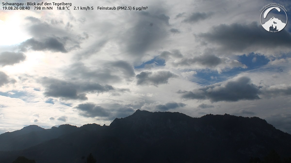 Archiv Foto Webcam Schwangau: Tegelberg-Blick