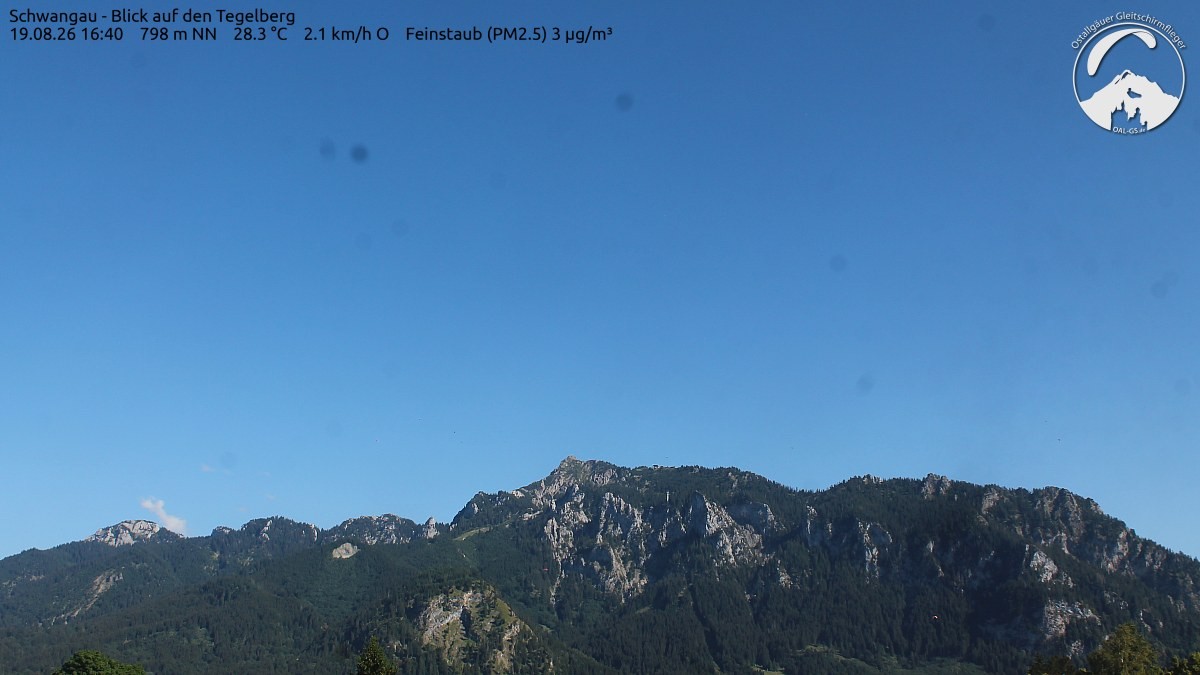 Archiv Foto Webcam Schwangau: Tegelberg-Blick