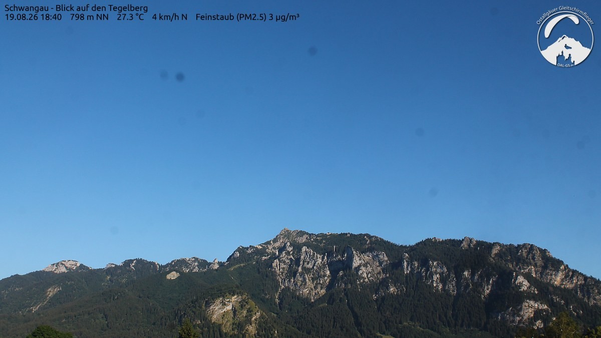 Archiv Foto Webcam Schwangau: Tegelberg-Blick