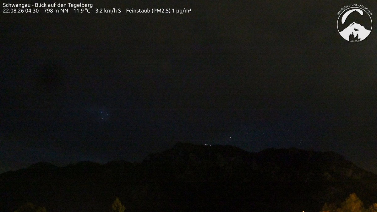 Archiv Foto Webcam Schwangau: Tegelberg-Blick