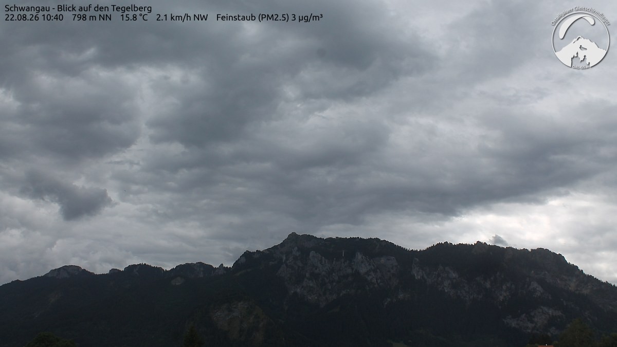 Archived image Webcam Schwangau: View to the Tegelberg