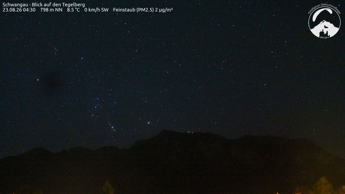 Archiv Foto Webcam Schwangau: Tegelberg-Blick