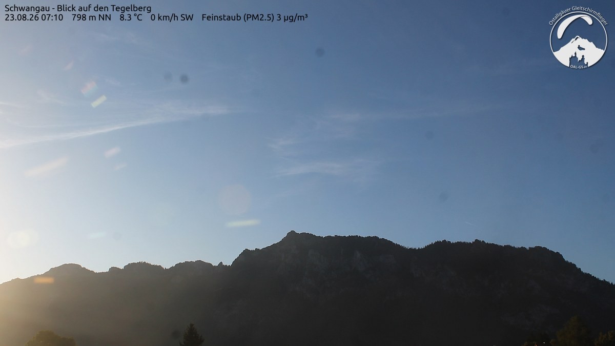 Archiv Foto Webcam Schwangau: Tegelberg-Blick