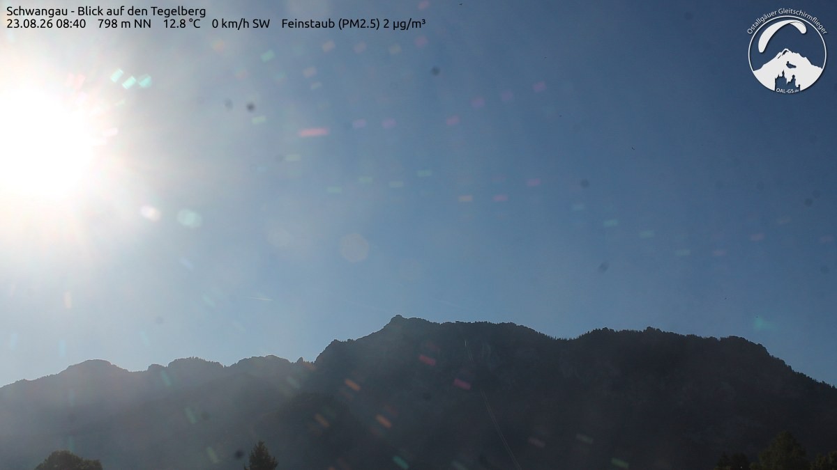 Archiv Foto Webcam Schwangau: Tegelberg-Blick