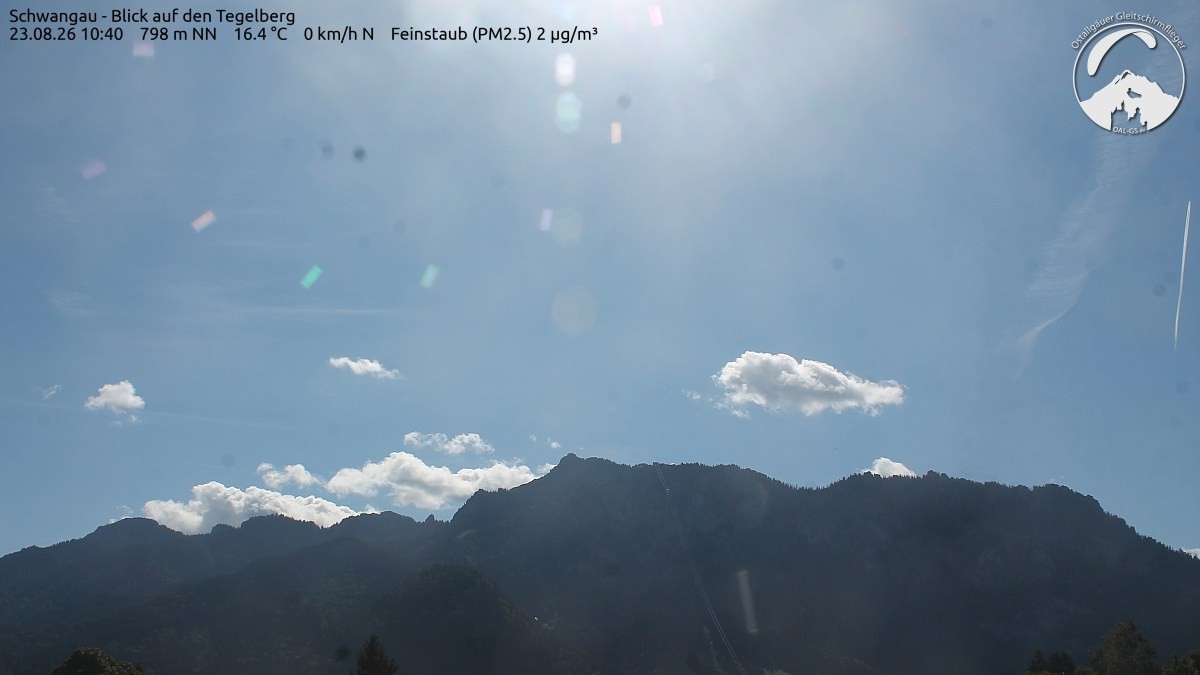 Archiv Foto Webcam Schwangau: Tegelberg-Blick
