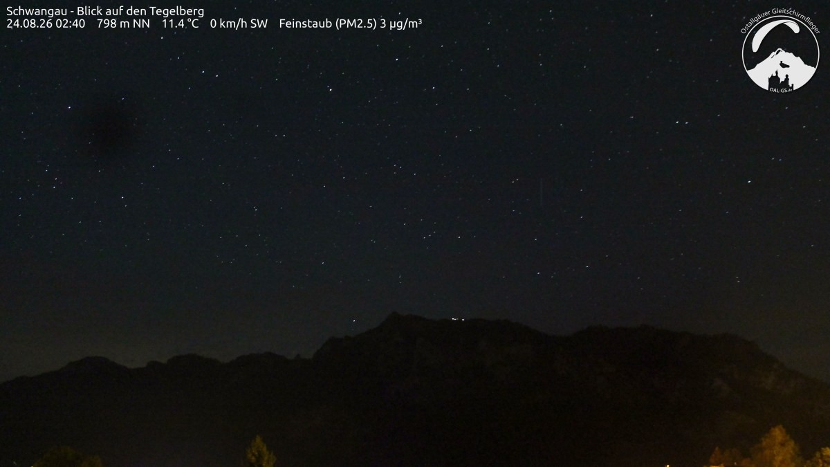Archiv Foto Webcam Schwangau: Tegelberg-Blick