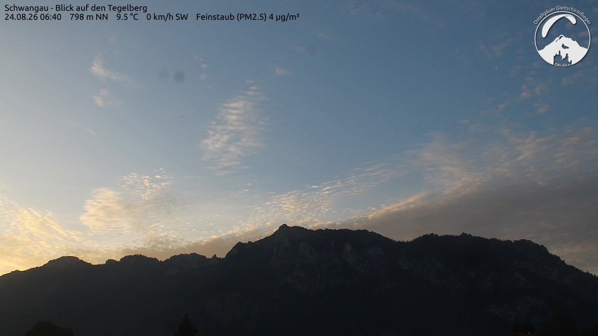 Archiv Foto Webcam Schwangau: Tegelberg-Blick