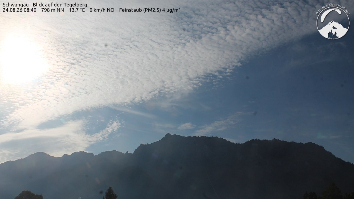 Archiv Foto Webcam Schwangau: Tegelberg-Blick