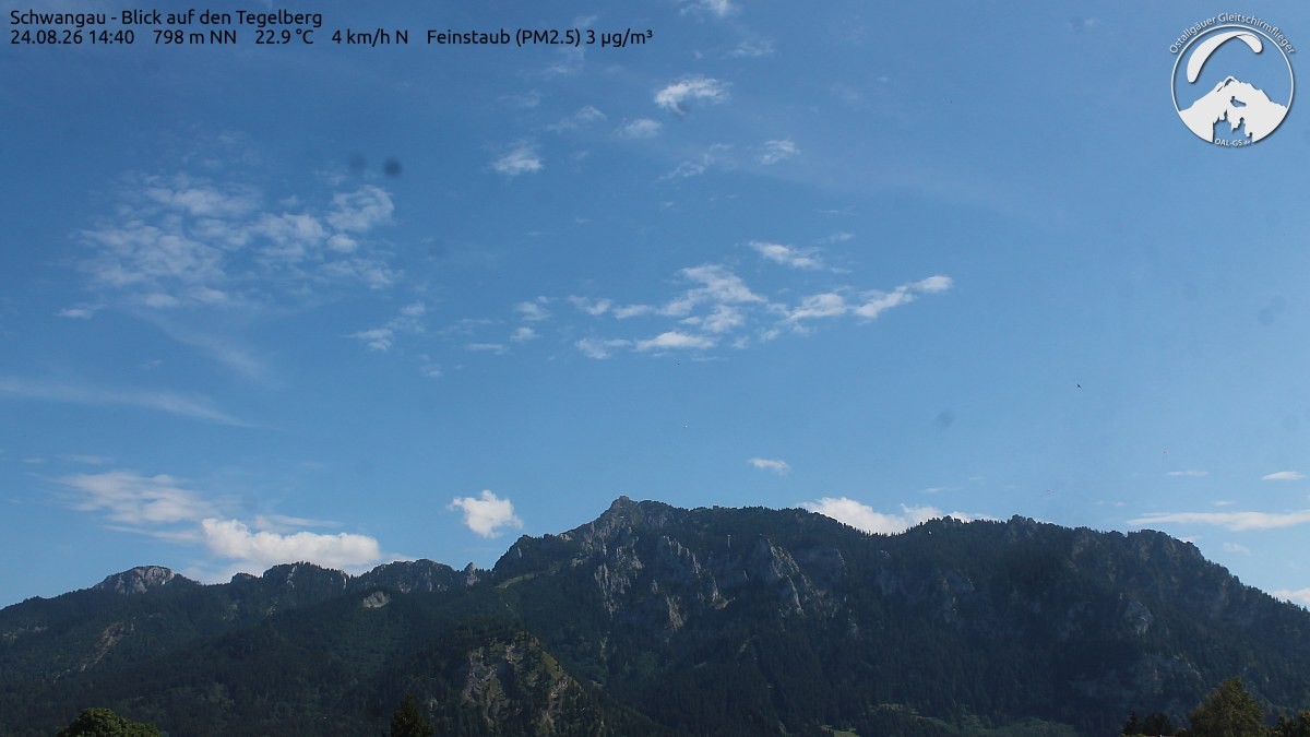 Archiv Foto Webcam Schwangau: Tegelberg-Blick