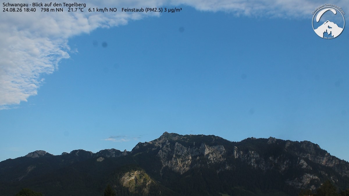 Archiv Foto Webcam Schwangau: Tegelberg-Blick