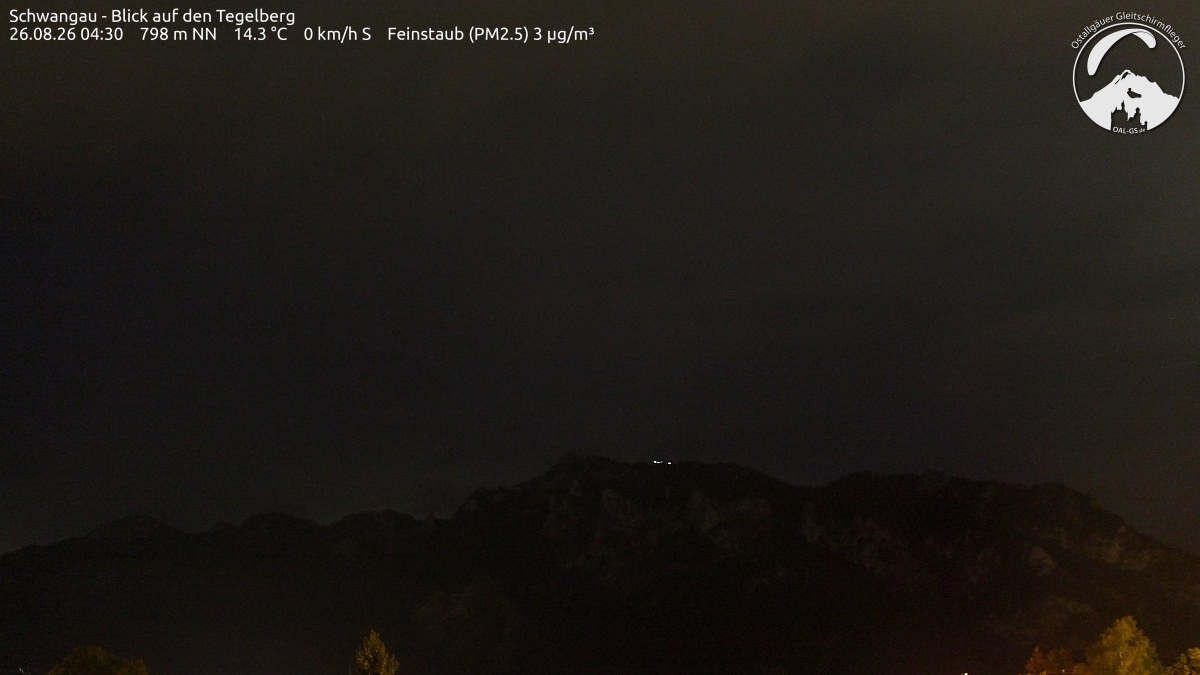 Archiv Foto Webcam Schwangau: Tegelberg-Blick