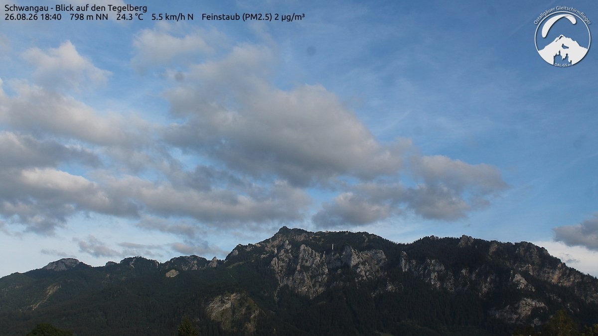Archiv Foto Webcam Schwangau: Tegelberg-Blick