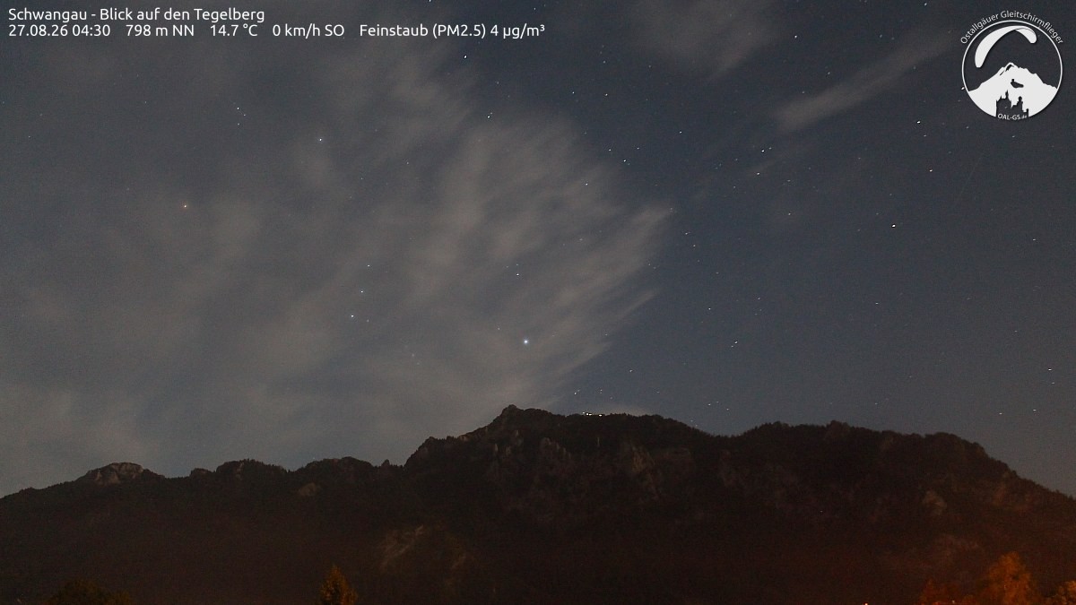 Archiv Foto Webcam Schwangau: Tegelberg-Blick