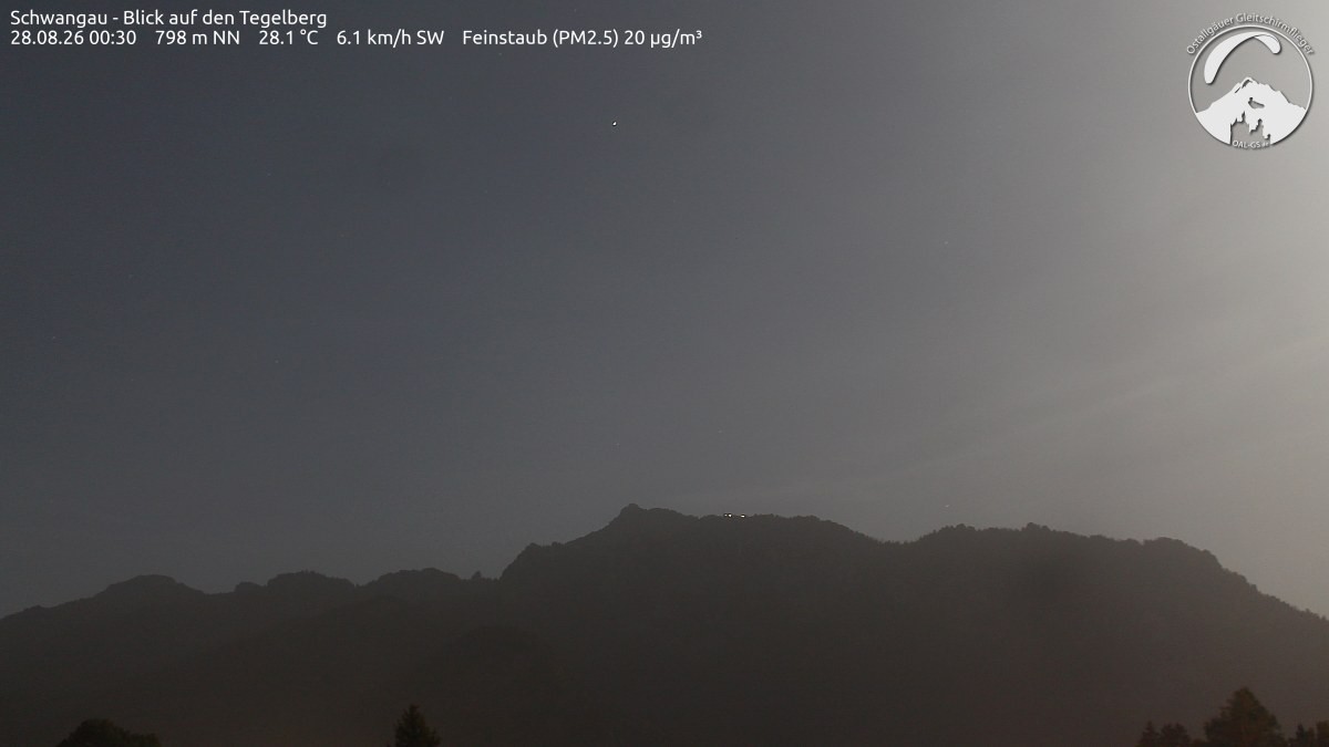 Archiv Foto Webcam Schwangau: Tegelberg-Blick
