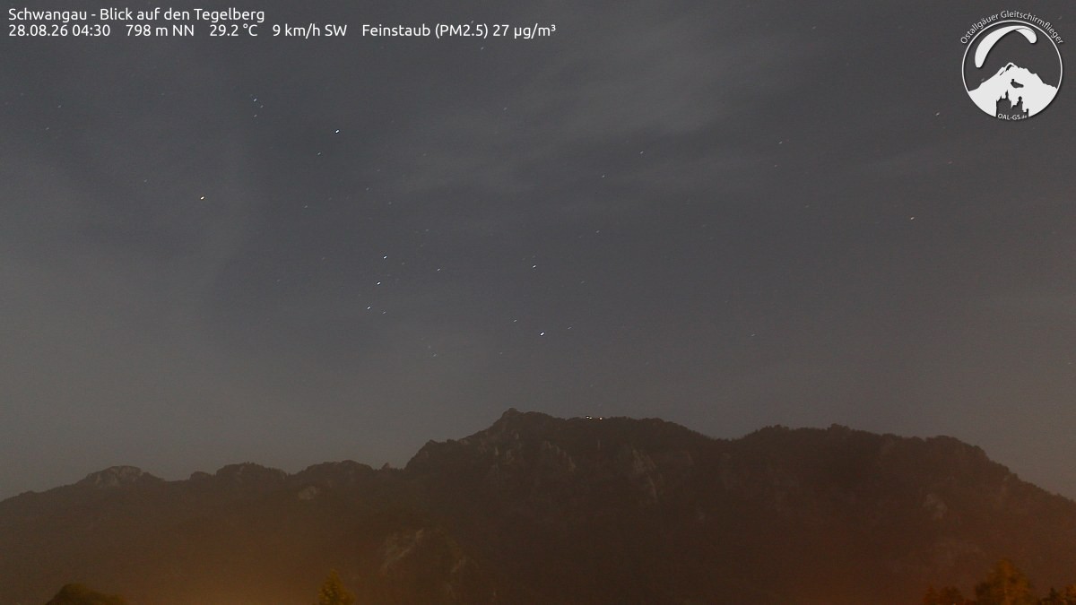 Archiv Foto Webcam Schwangau: Tegelberg-Blick