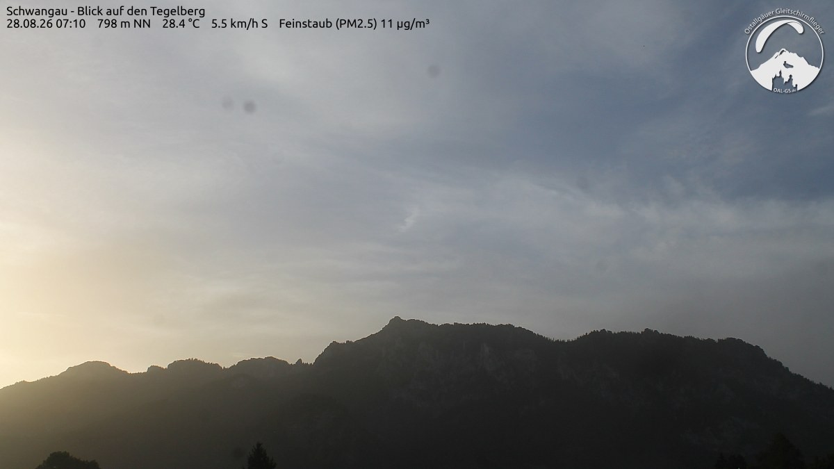 Archiv Foto Webcam Schwangau: Tegelberg-Blick