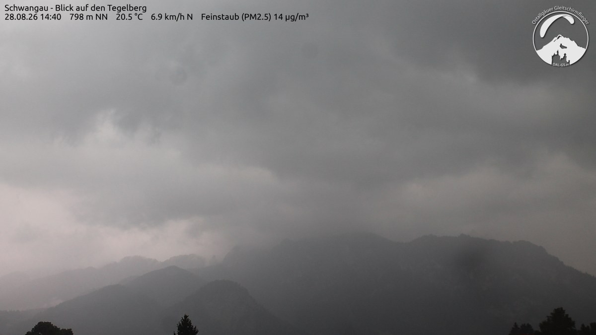 Archiv Foto Webcam Schwangau: Tegelberg-Blick