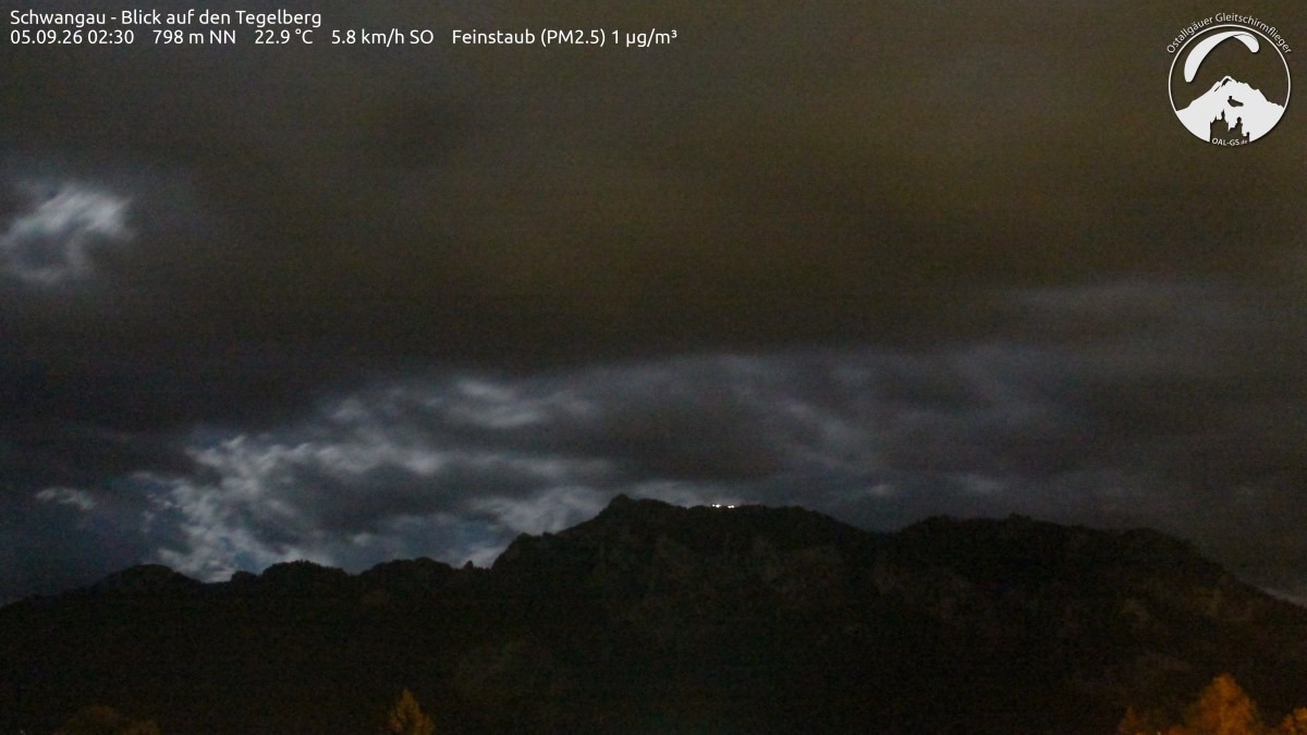 Archiv Foto Webcam Schwangau: Tegelberg-Blick