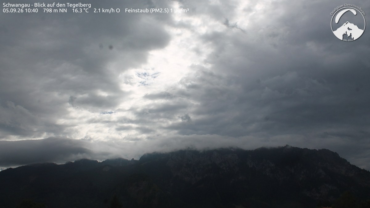 Archiv Foto Webcam Schwangau: Tegelberg-Blick