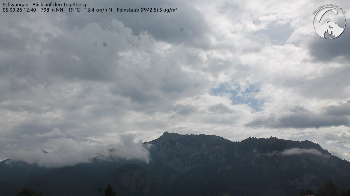 Archived image Webcam Schwangau: View to the Tegelberg