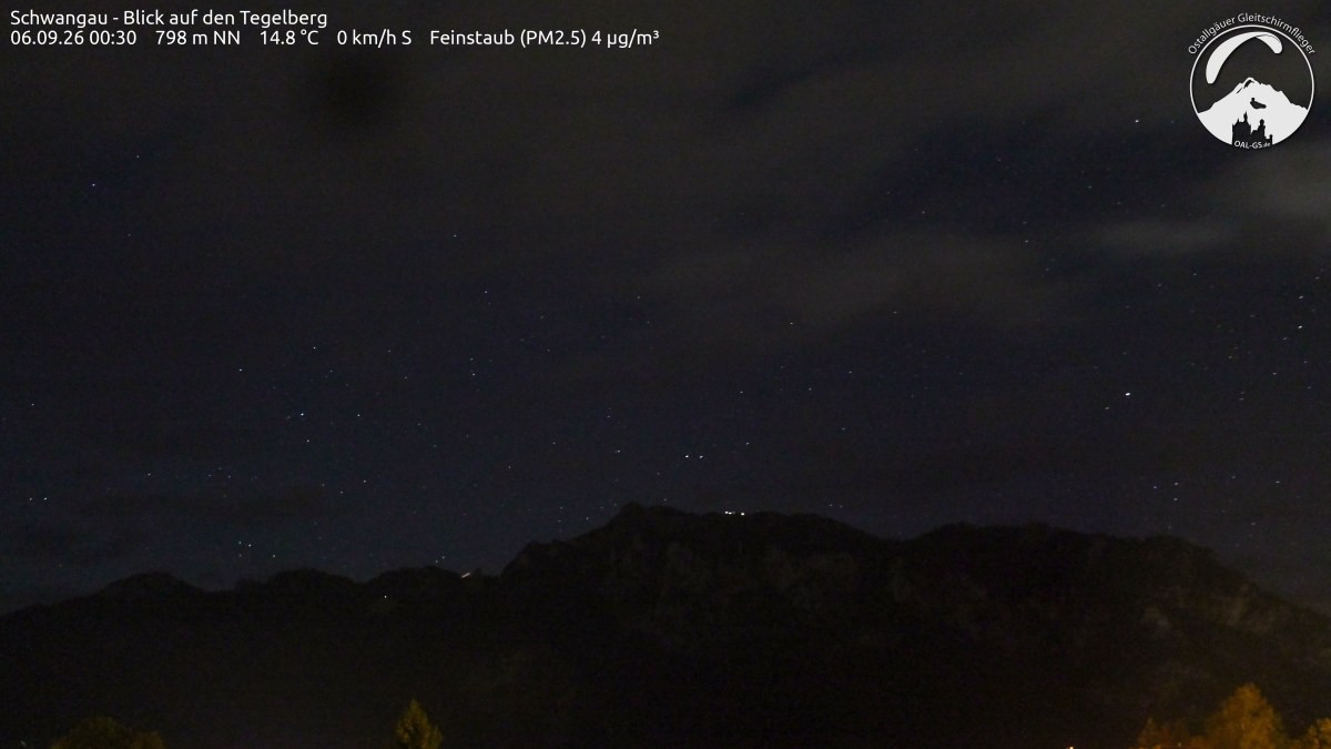 Archiv Foto Webcam Schwangau: Tegelberg-Blick