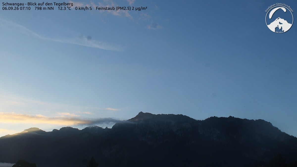 Archiv Foto Webcam Schwangau: Tegelberg-Blick