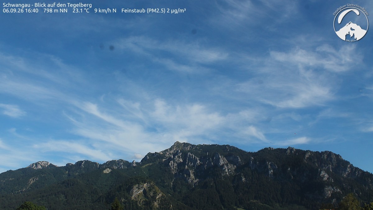 Archiv Foto Webcam Schwangau: Tegelberg-Blick