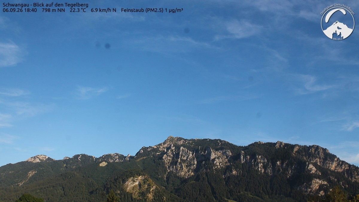 Archiv Foto Webcam Schwangau: Tegelberg-Blick
