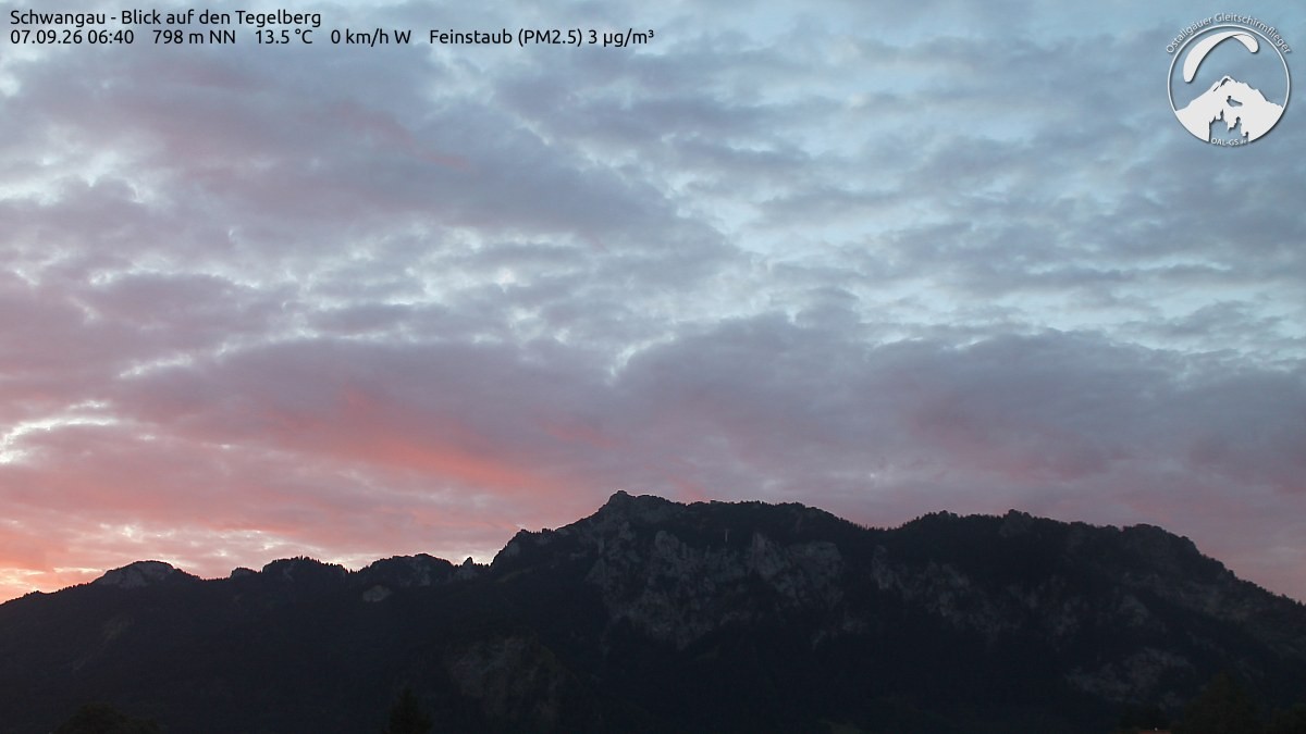 Archiv Foto Webcam Schwangau: Tegelberg-Blick