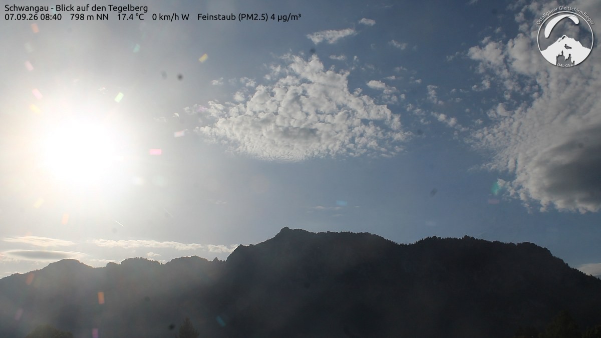 Archiv Foto Webcam Schwangau: Tegelberg-Blick
