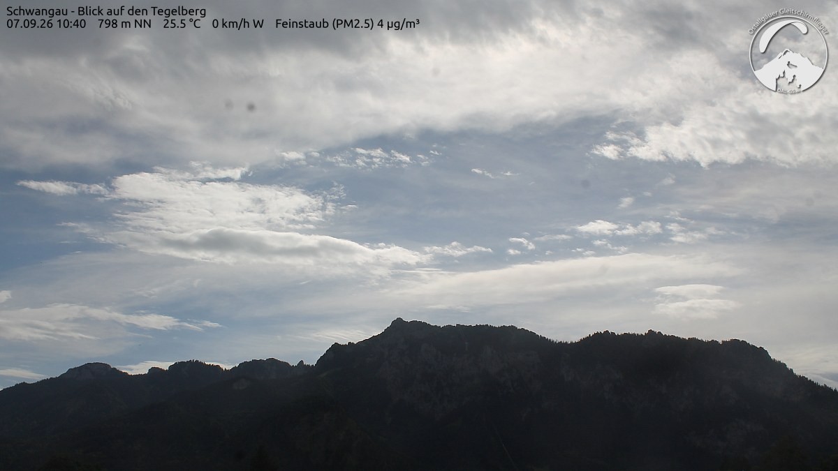 Archiv Foto Webcam Schwangau: Tegelberg-Blick