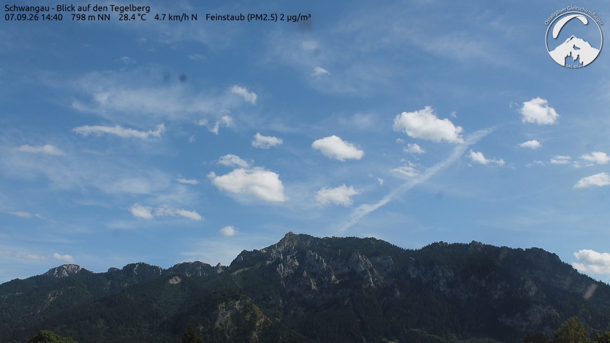 Archiv Foto Webcam Schwangau: Tegelberg-Blick
