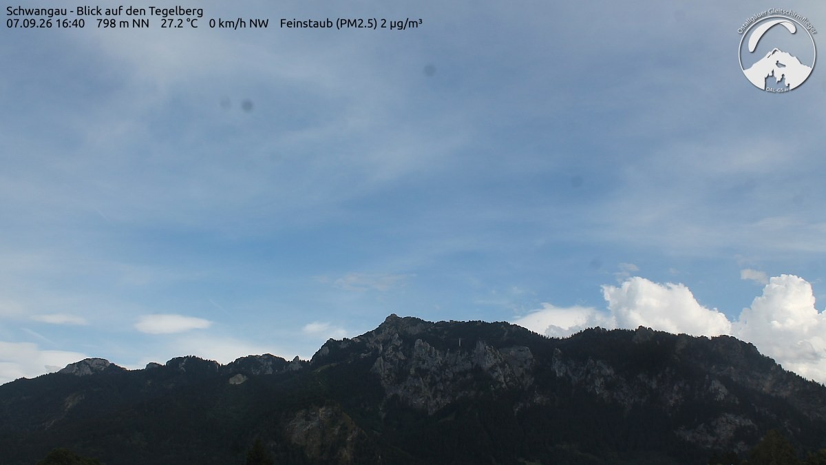 Archiv Foto Webcam Schwangau: Tegelberg-Blick