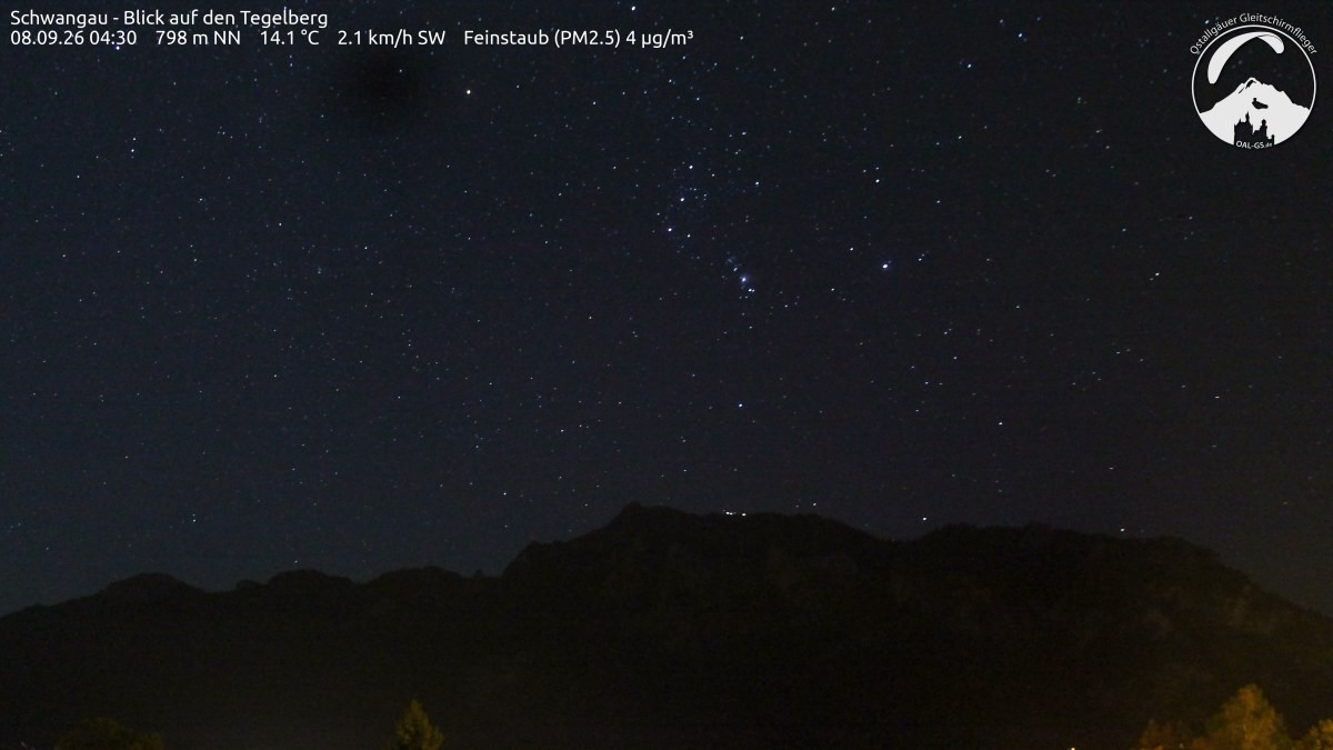 Archiv Foto Webcam Schwangau: Tegelberg-Blick