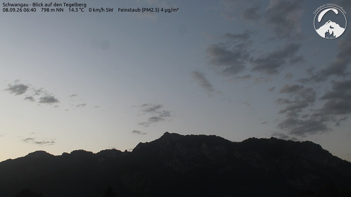 Archiv Foto Webcam Schwangau: Tegelberg-Blick