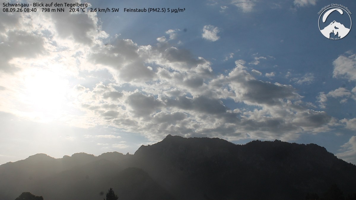 Archiv Foto Webcam Schwangau: Tegelberg-Blick