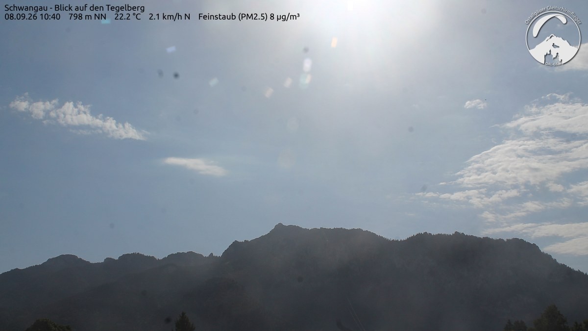 Archiv Foto Webcam Schwangau: Tegelberg-Blick