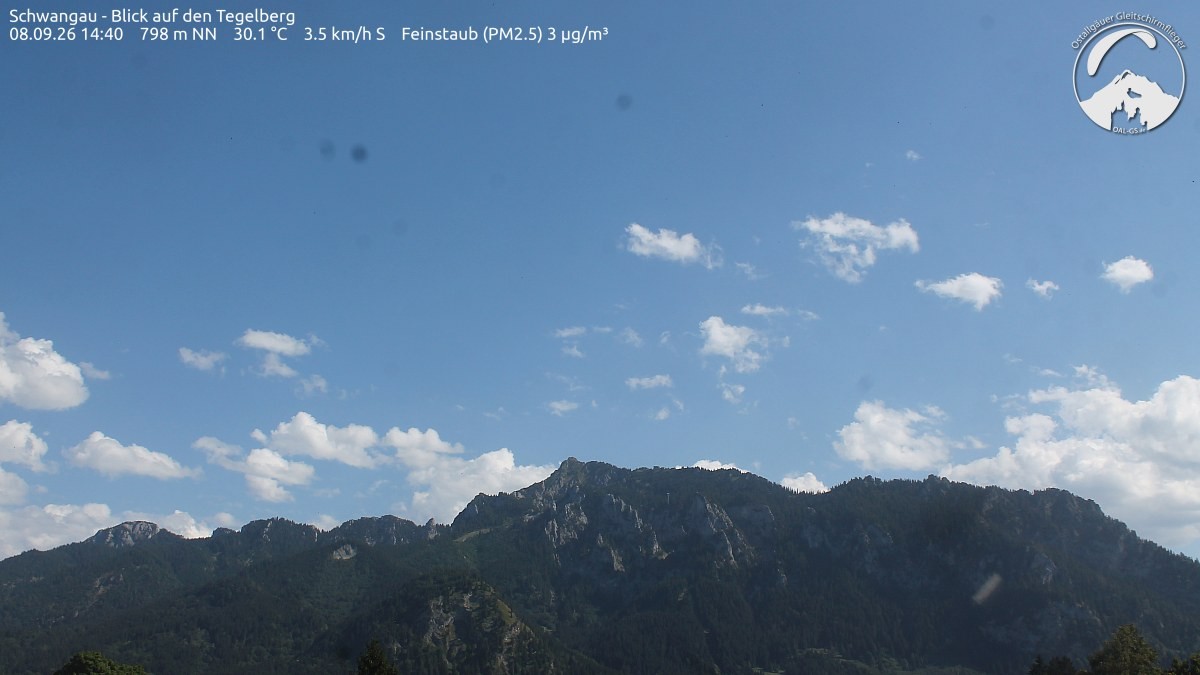 Archiv Foto Webcam Schwangau: Tegelberg-Blick