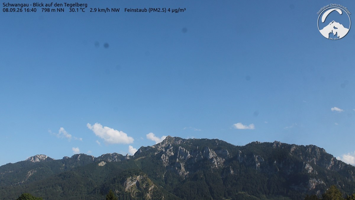 Archiv Foto Webcam Schwangau: Tegelberg-Blick