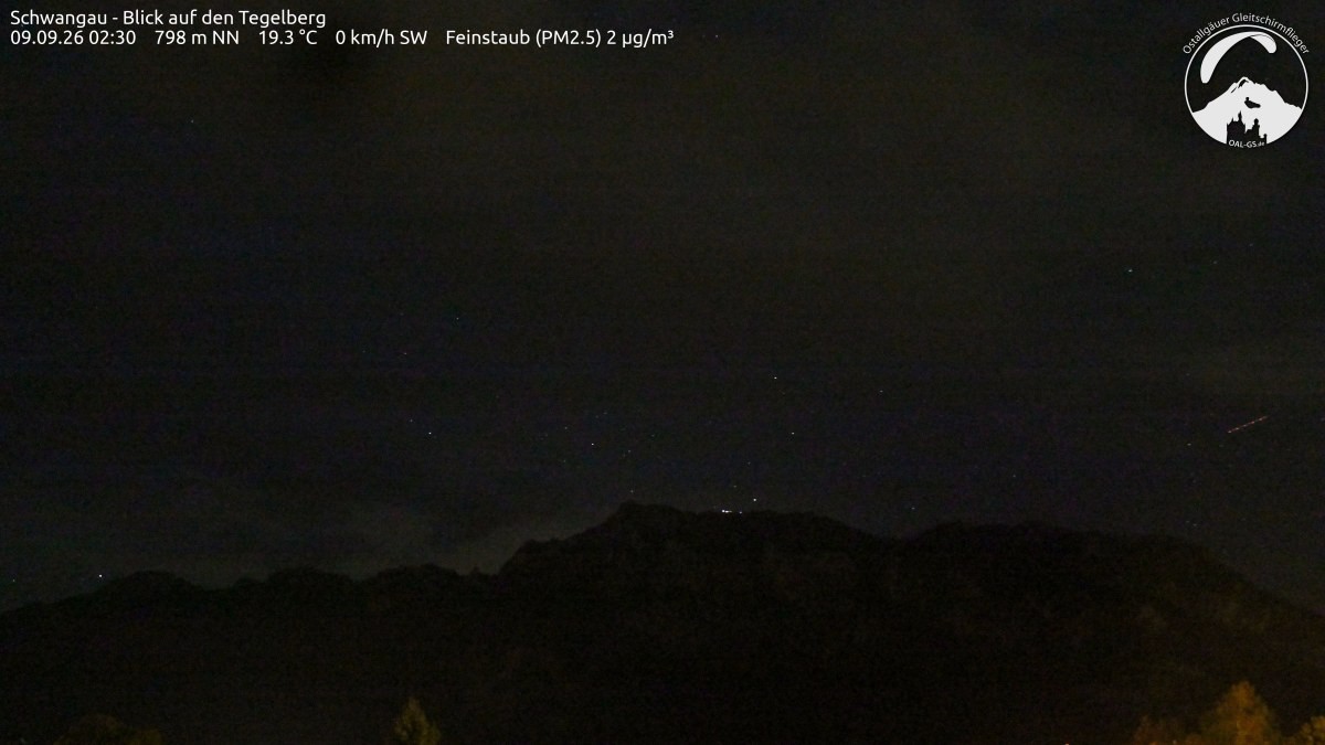 Archiv Foto Webcam Schwangau: Tegelberg-Blick