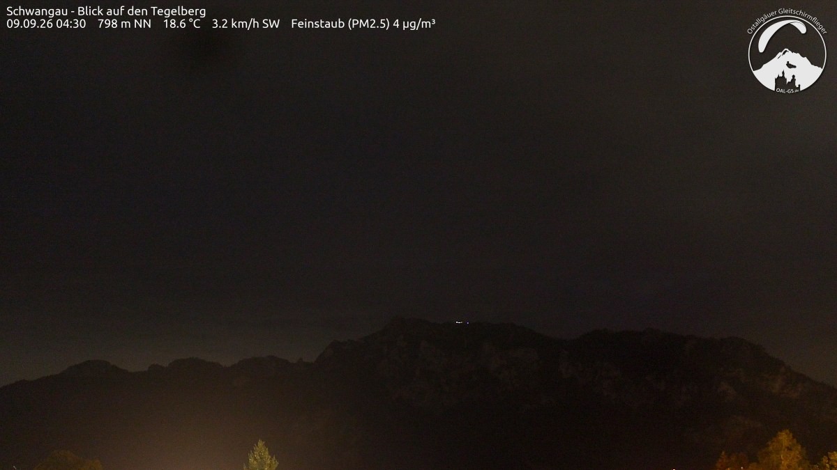 Archiv Foto Webcam Schwangau: Tegelberg-Blick