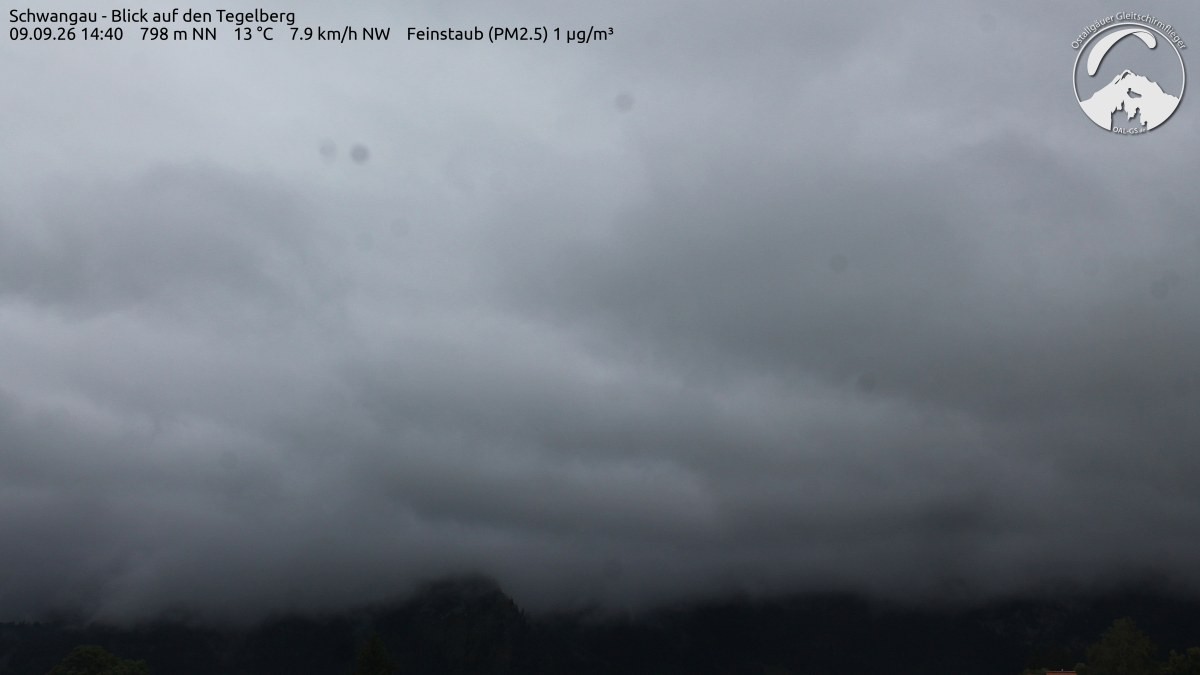 Archiv Foto Webcam Schwangau: Tegelberg-Blick