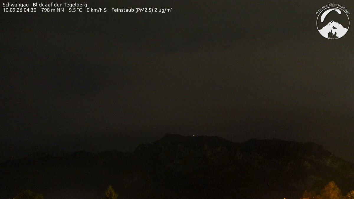 Archiv Foto Webcam Schwangau: Tegelberg-Blick