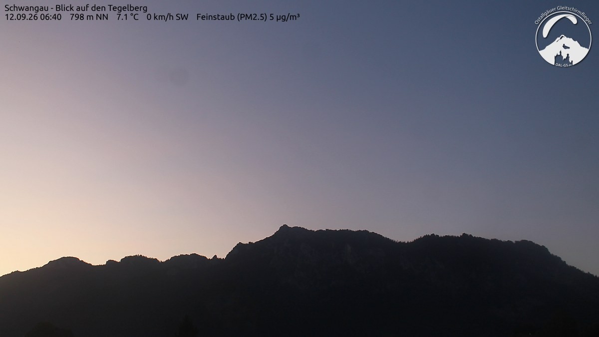 Archiv Foto Webcam Schwangau: Tegelberg-Blick